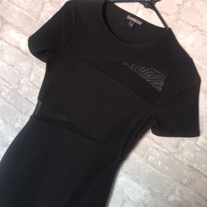 EXPRESS | Body con bandage mesh dress